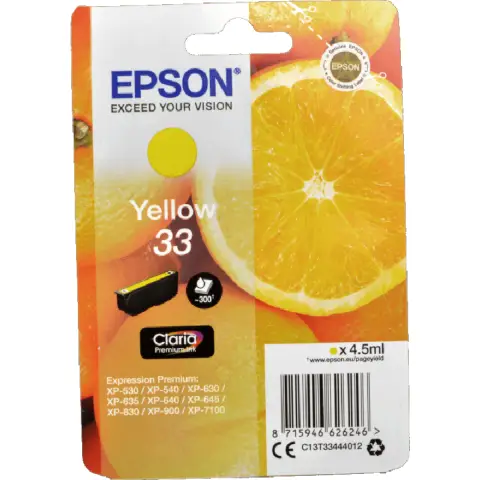 Tusz  Epson Yellow Claria T33 singlepack
